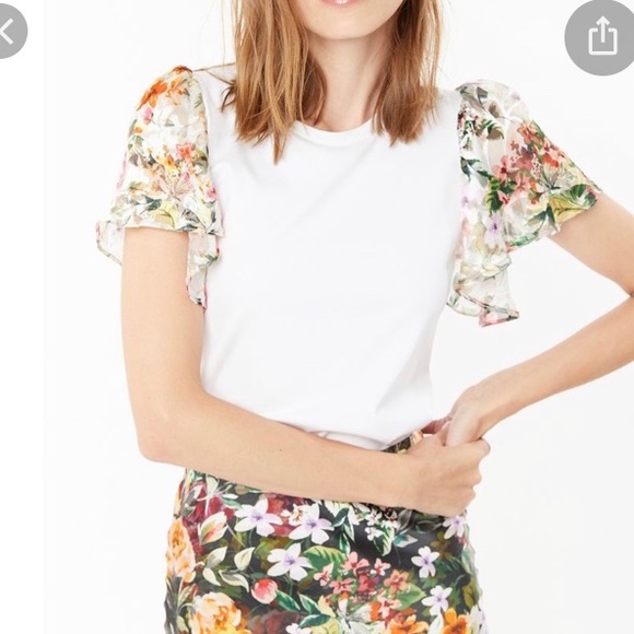 Generation Love Tops - Generation LOVE - kati floral top in white XS